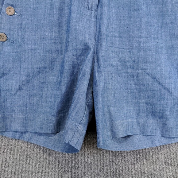 The Limited Women's Chino Shorts Blue Size 10 100% Cotton Slash Pockets - Picture 7 of 11
